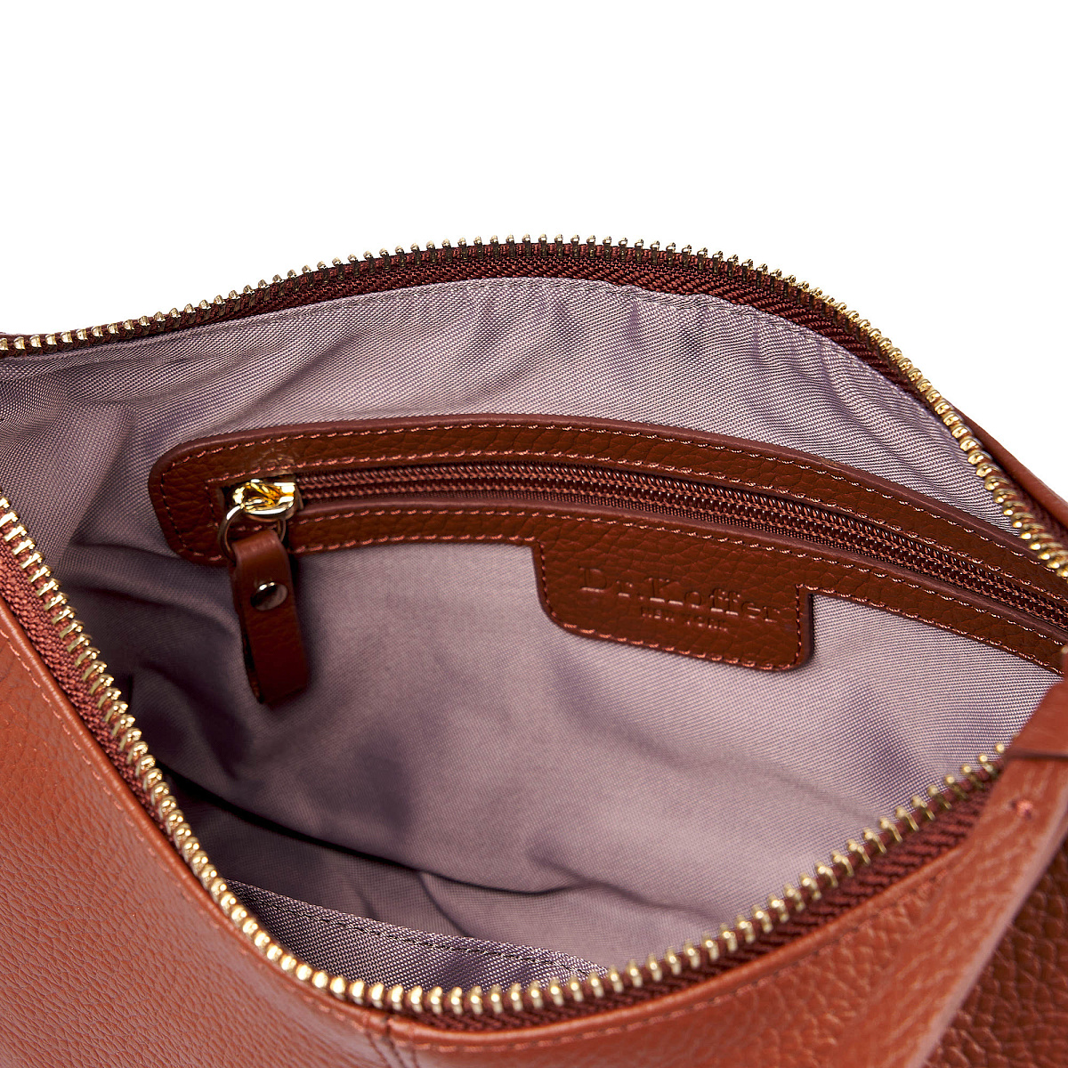 Женская сумка  Dr. Koffer из натуральной кожи коричневая