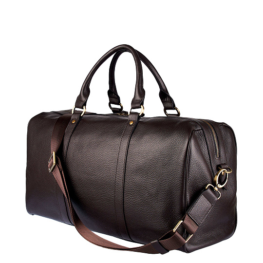 Дорожная сумка Dr.Koffer из натуральной кожи коричневая