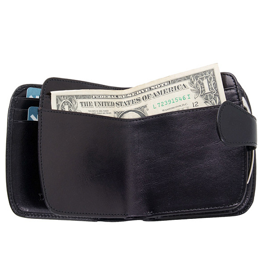 Кошелек Dr.Koffer из натуральной кожи черный