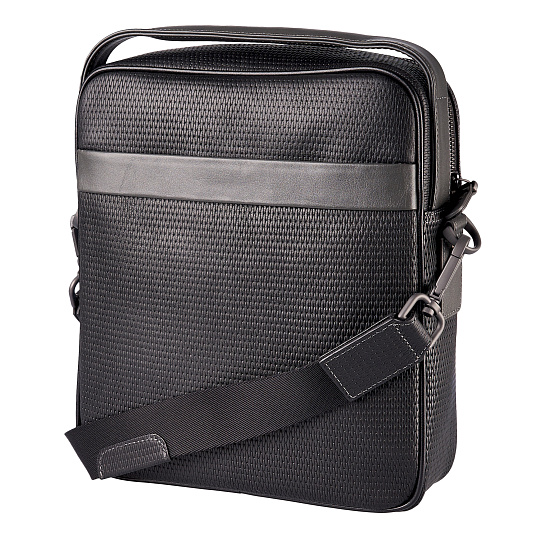 Сумка через плечо Dr.Koffer из натуральной кожи черная