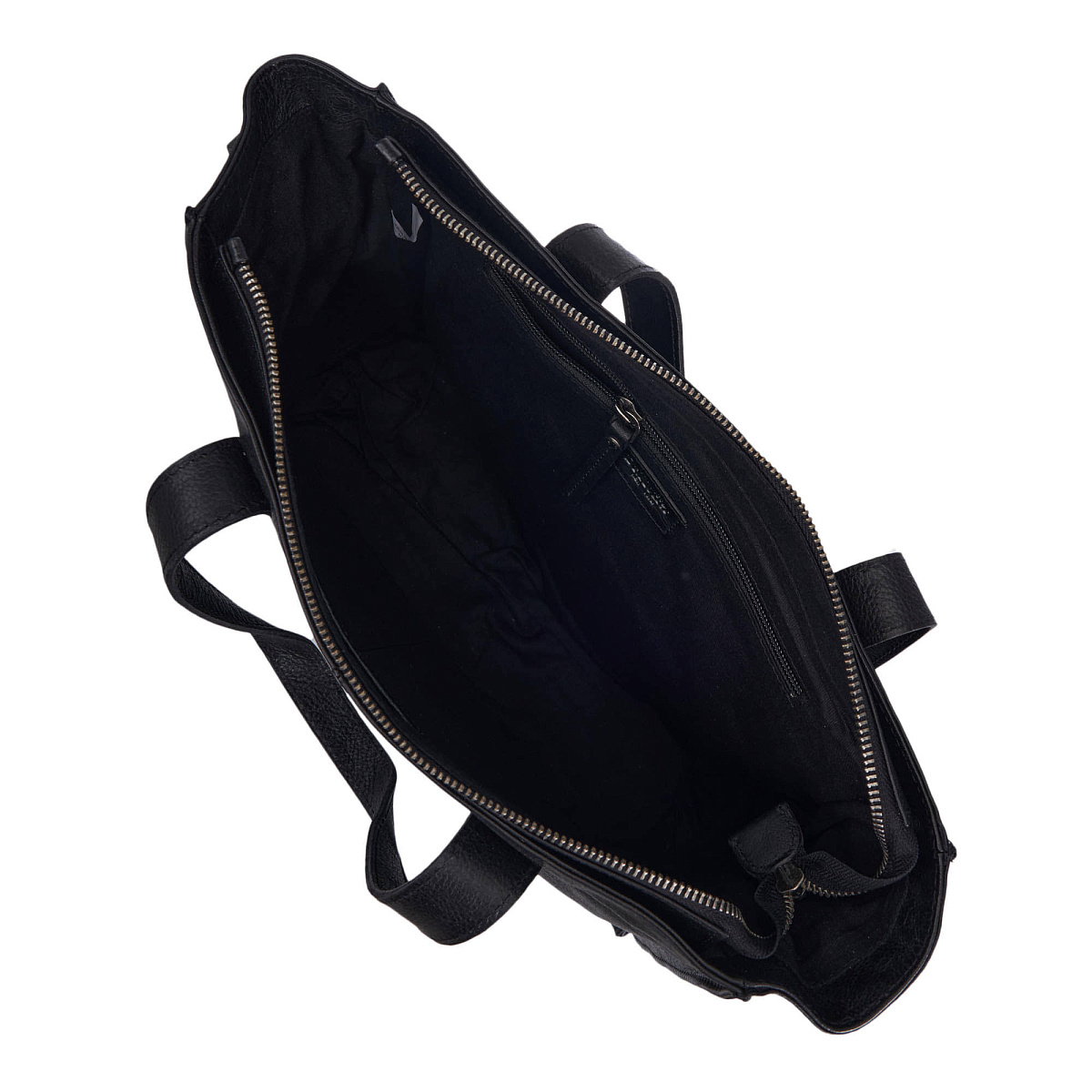 Деловая сумка Dr.Koffer из натуральной кожи черная