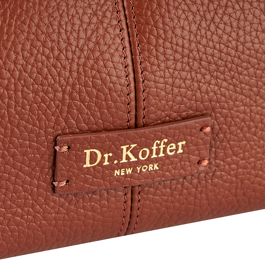 Женская сумка  Dr. Koffer из натуральной кожи коричневая
