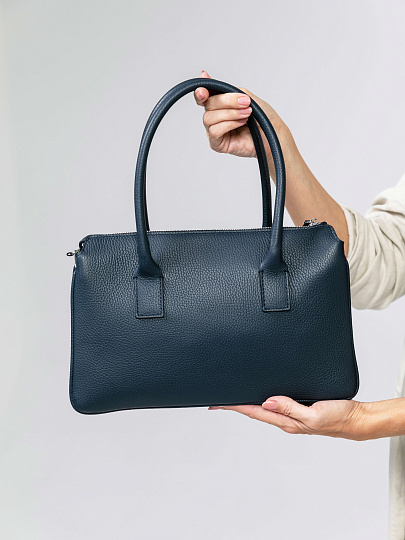 Женская сумка Dr.Koffer из натуральной кожи синяя