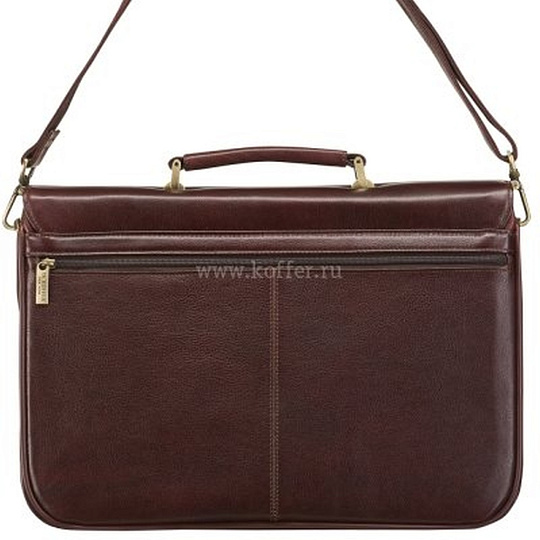 Классический деловой портфель с папкой для ноутбука и съемным плечевым ремнем Dr.Koffer B216190-02-09