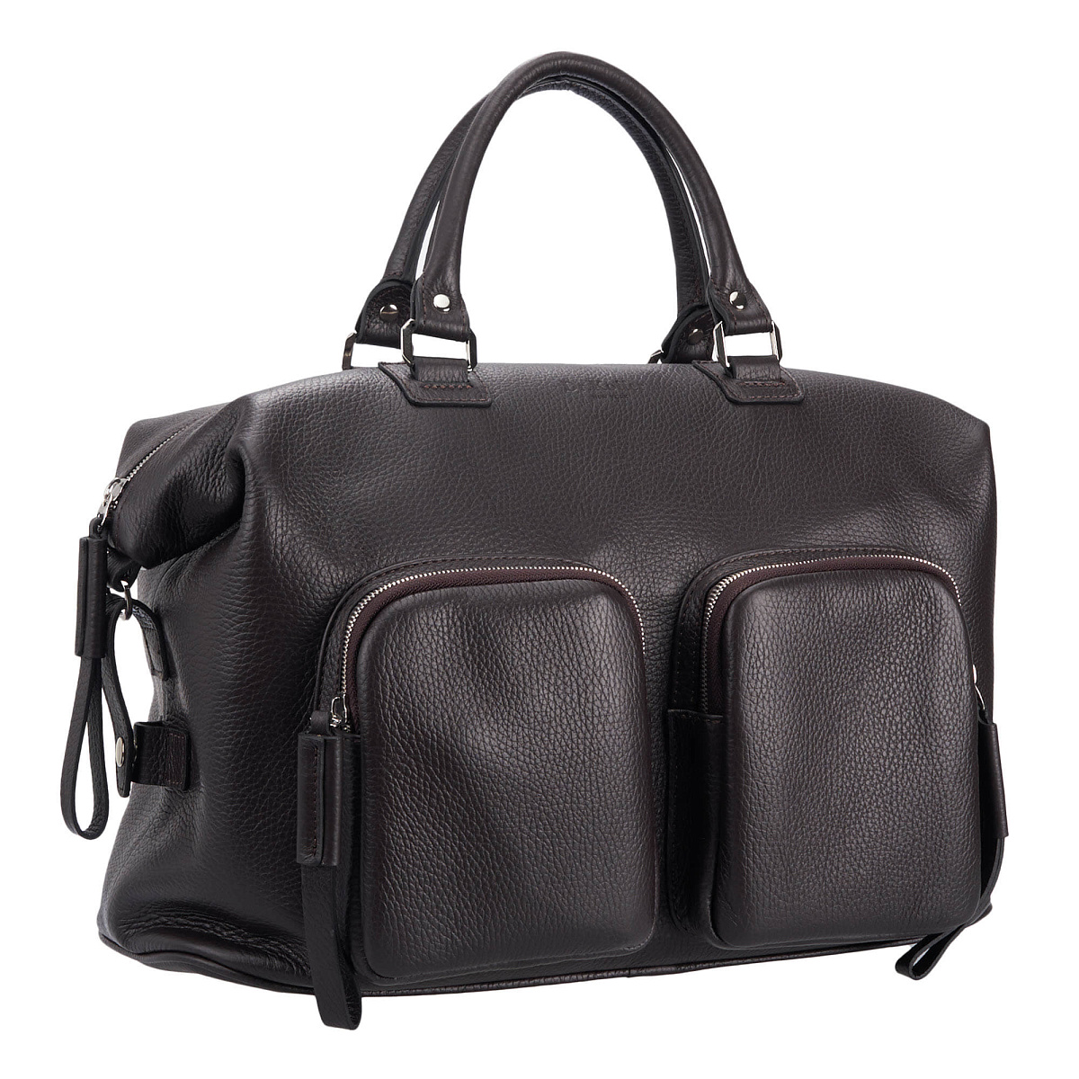 Сумка дорожная Dr.Koffer из натуральной кожи коричневая