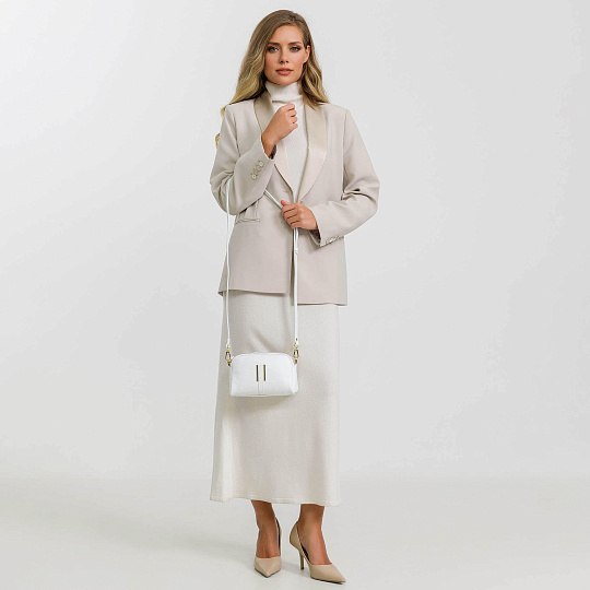 Женская сумка Dr. Koffer из натуральной кожи белая