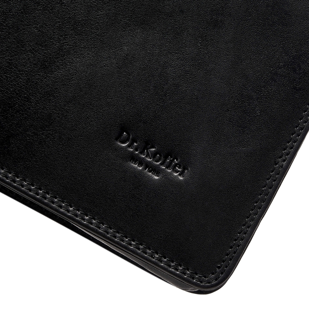 Деловая сумка Dr.Koffer из натуральной кожи черная