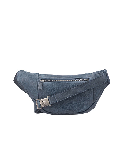 Сумка на пояс Dr. Koffer из натуральной кожи синяя