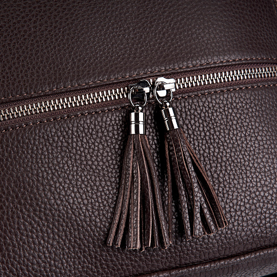 Рюкзак Dr.Koffer из натуральной кожи темно-коричневый