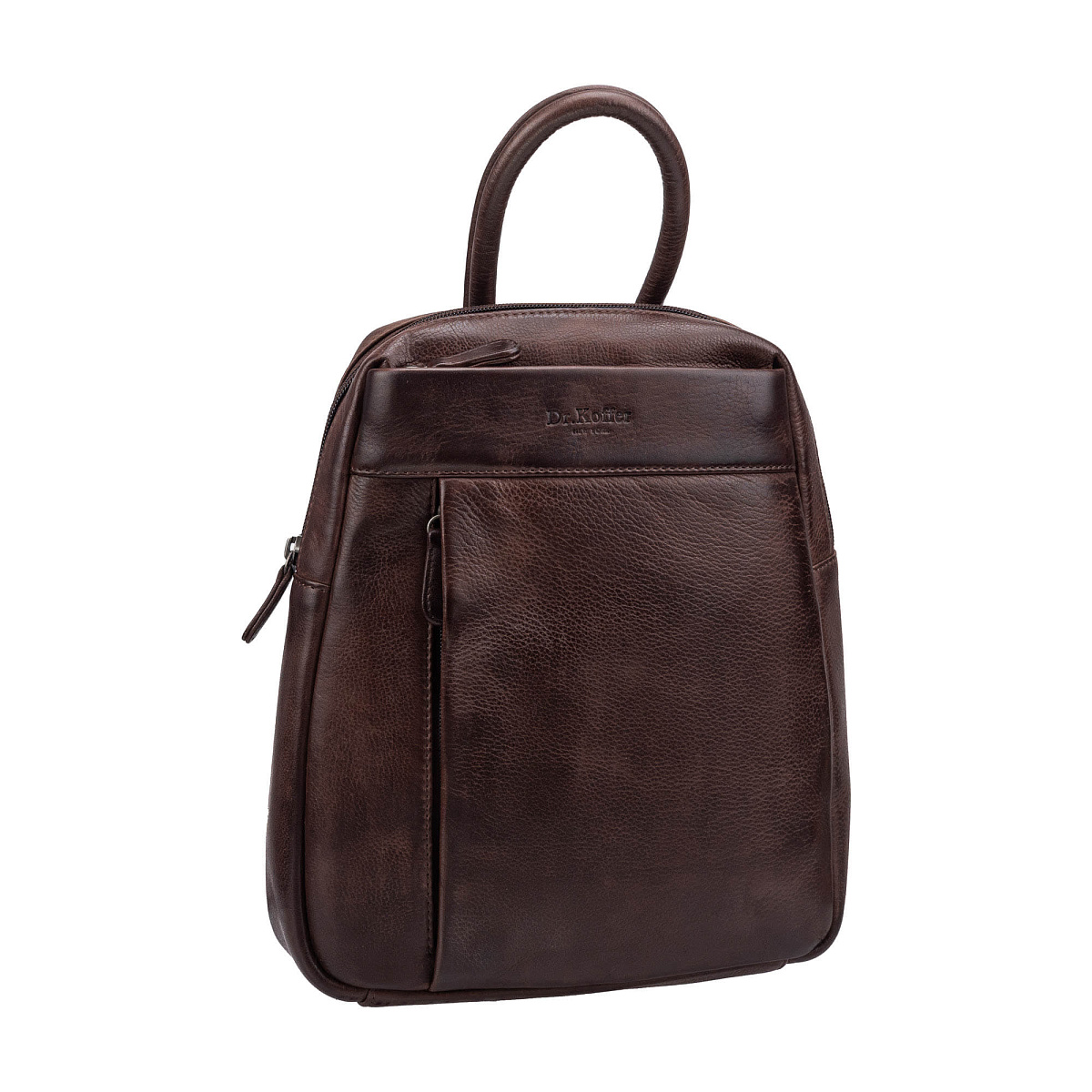 Рюкзак Dr.Koffer из натуральной кожи темно-коричневый