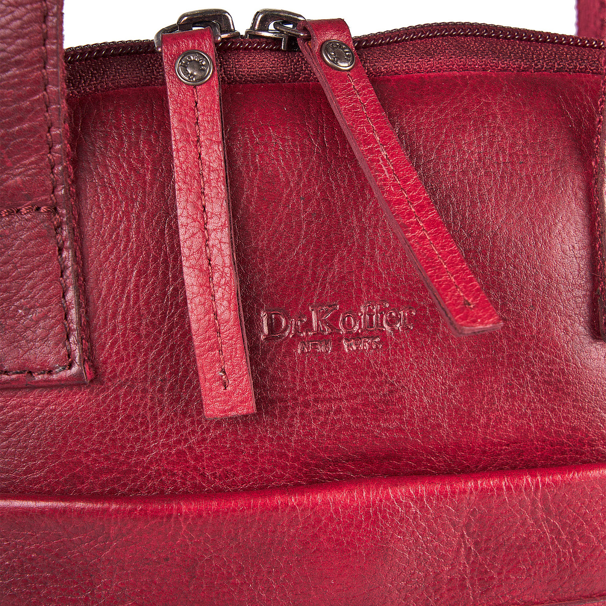 Рюкзак Dr.Koffer из натуральной кожи бордовый