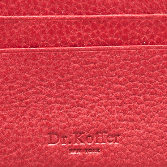Кредитница Dr.Koffer из натуральной кожи красная