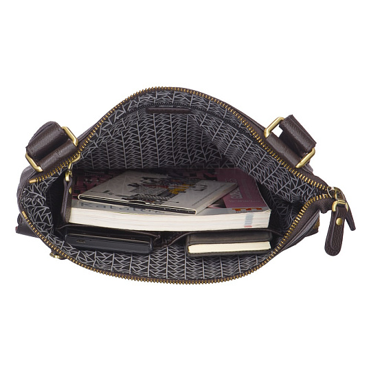 Сумка через плечо Dr.Koffer из натуральной кожи коричневая