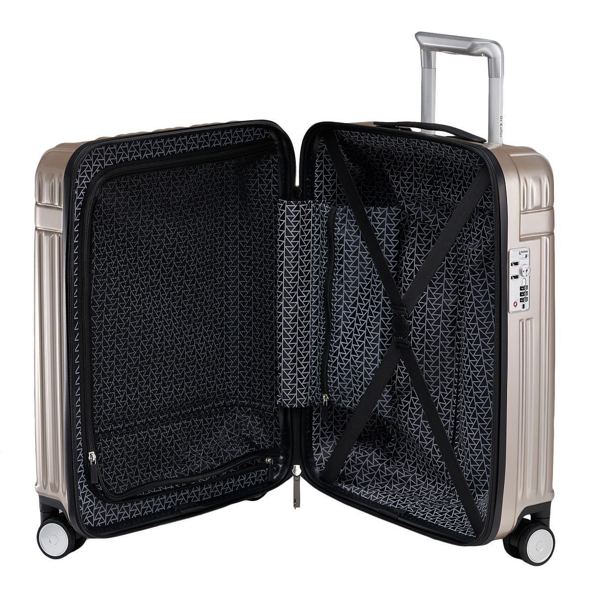 Чемодан на колесах S Dr.Koffer АБС (abs) пластик золото