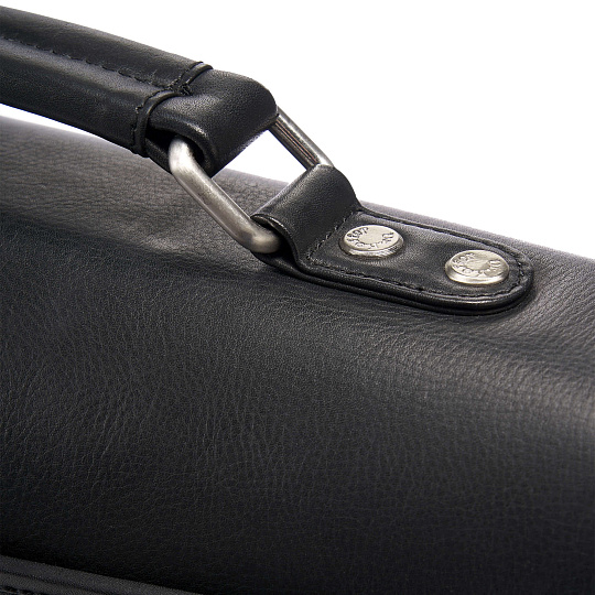 Портфель Dr.Koffer из натуральной кожи черный