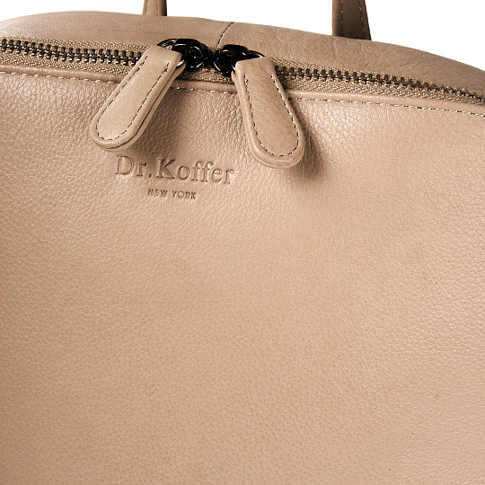Рюкзак Dr.Koffer из натуральной кожи бежевый