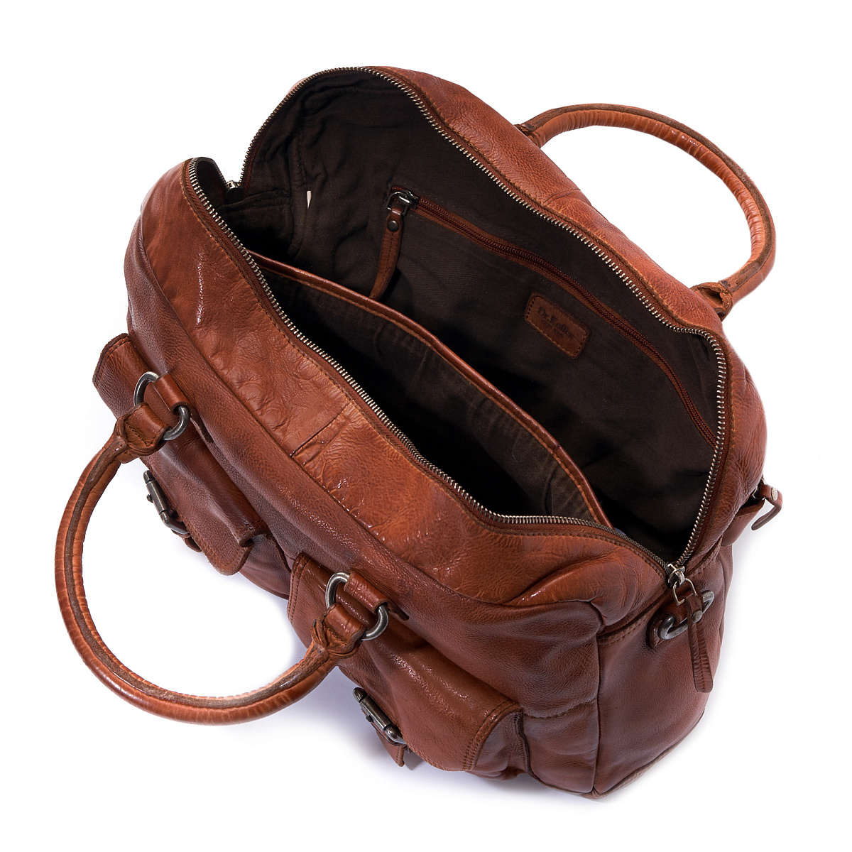 Деловая сумка Dr.Koffer из натуральной кожи коричневая