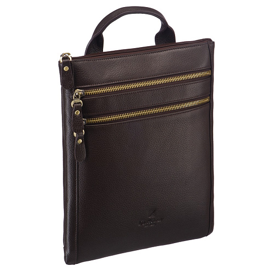 Сумка через плечо Dr.Koffer из натуральной кожи коричневая