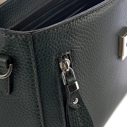 Женская сумка Dr. Koffer из натуральной кожи зеленая