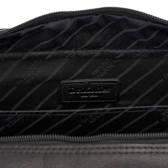 Деловая сумка Dr.Koffer из натуральной кожи черная