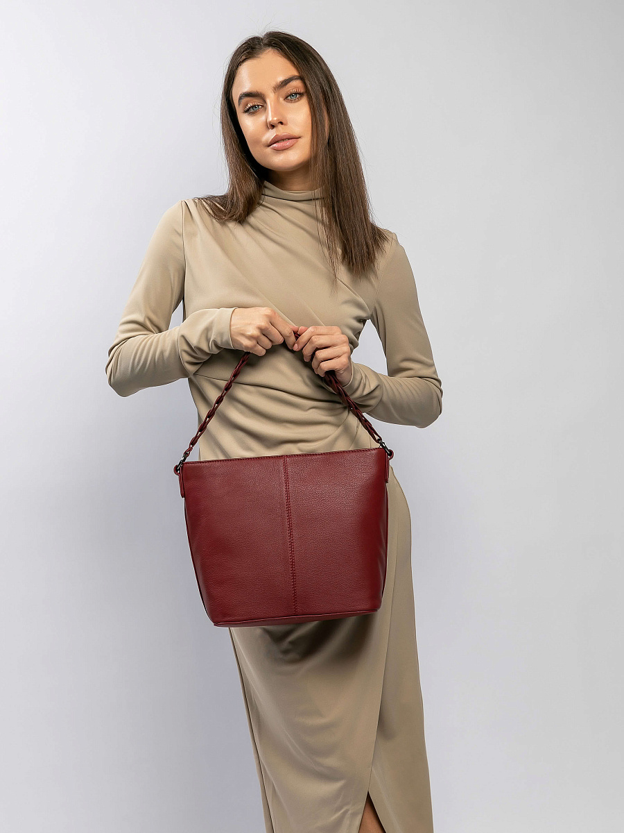 Женская сумка Dr.Koffer из натуральной кожи красная