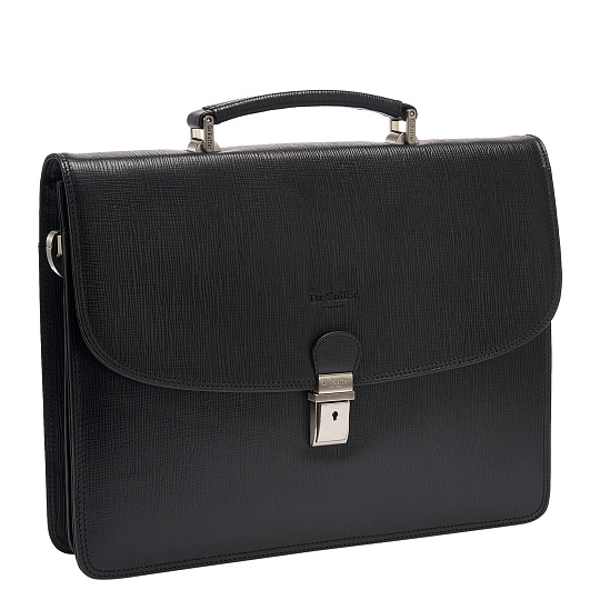 Портфель Dr.Koffer из натуральной кожи черный