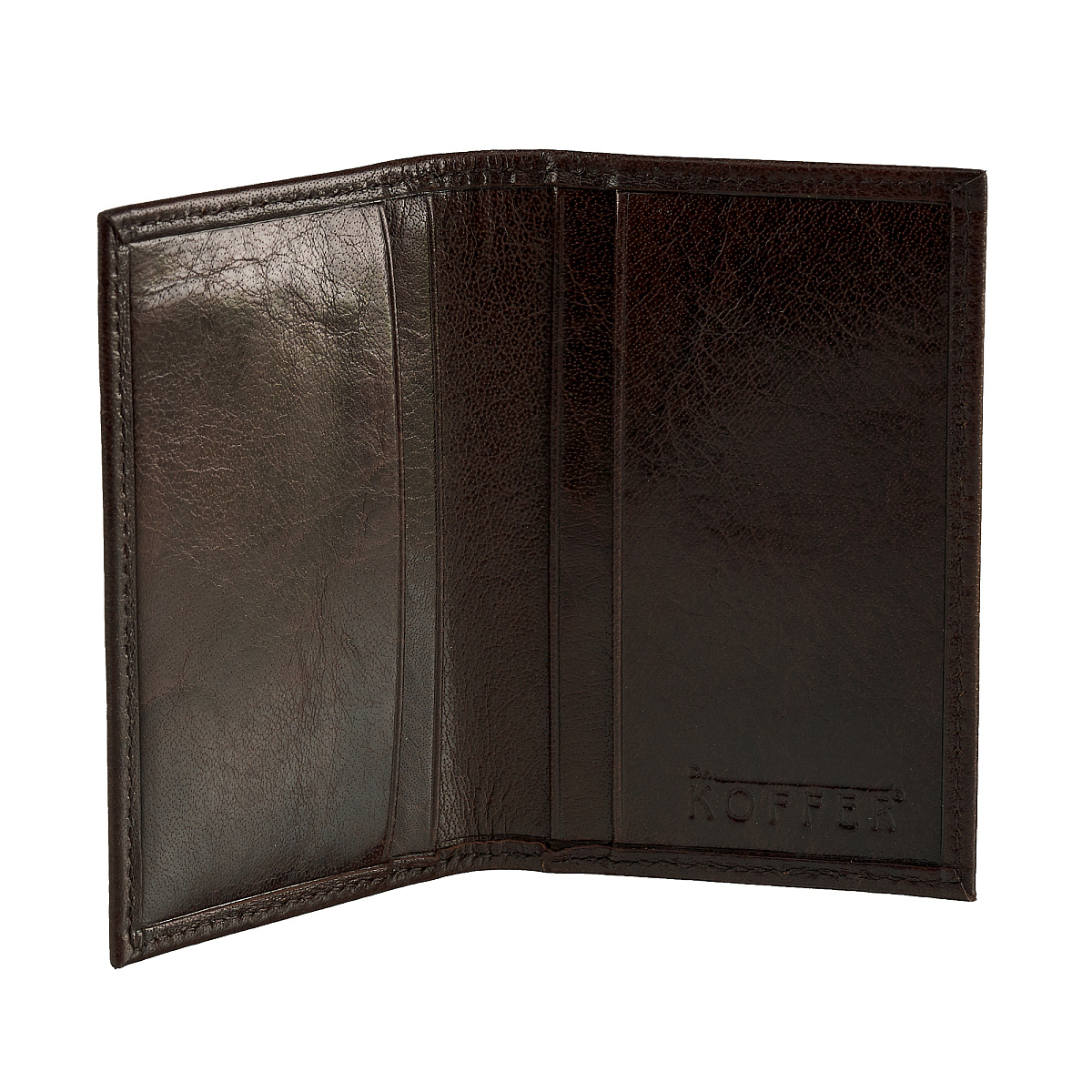 Визитница Dr.Koffer из натуральной кожи темно-коричневая