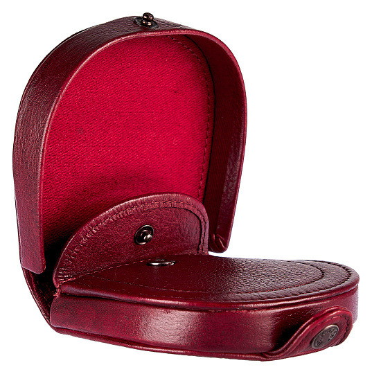 Монетница Dr.Koffer из натуральной кожи бордовая