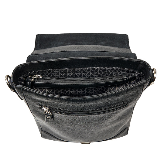 Сумка через плечо Dr.Koffer из натуральной кожи черная