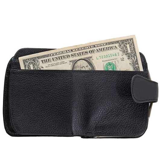 Кошелек Dr.Koffer из натуральной кожи черный