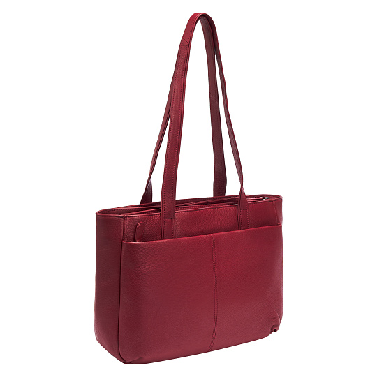 Женская сумка Dr. Koffer из натуральной кожи бордовая