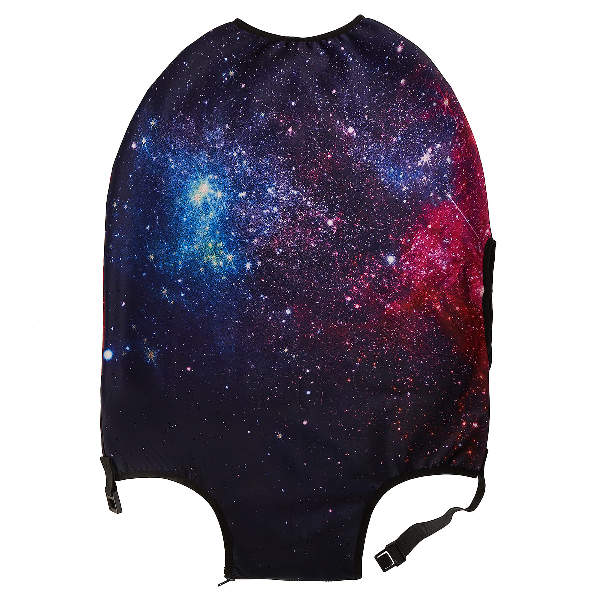 Чехол для чемодана M Dr.Koffer фиолетовый с рисунком"TRAVEL"