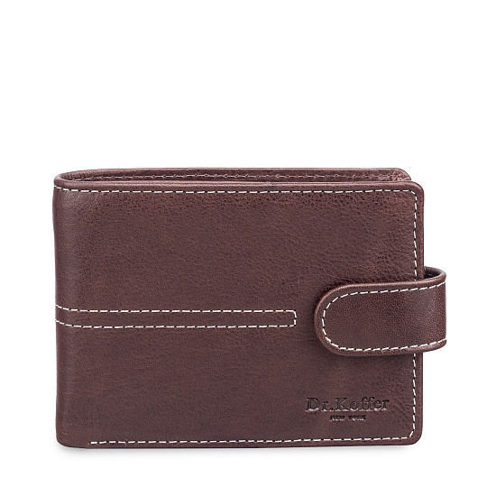 Портмоне Dr.Koffer из натуральной кожи коричневое