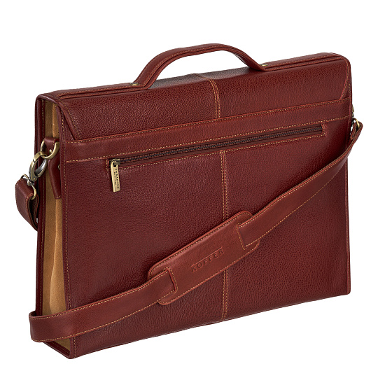 Портфель Dr.Koffer из натуральной кожи светло-коричневый