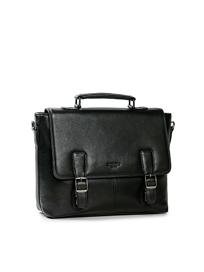 Портфель Dr.Koffer из натуральной кожи черный
