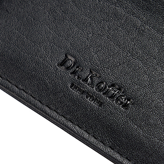Кредитница Dr.Koffer из натуральной кожи черная