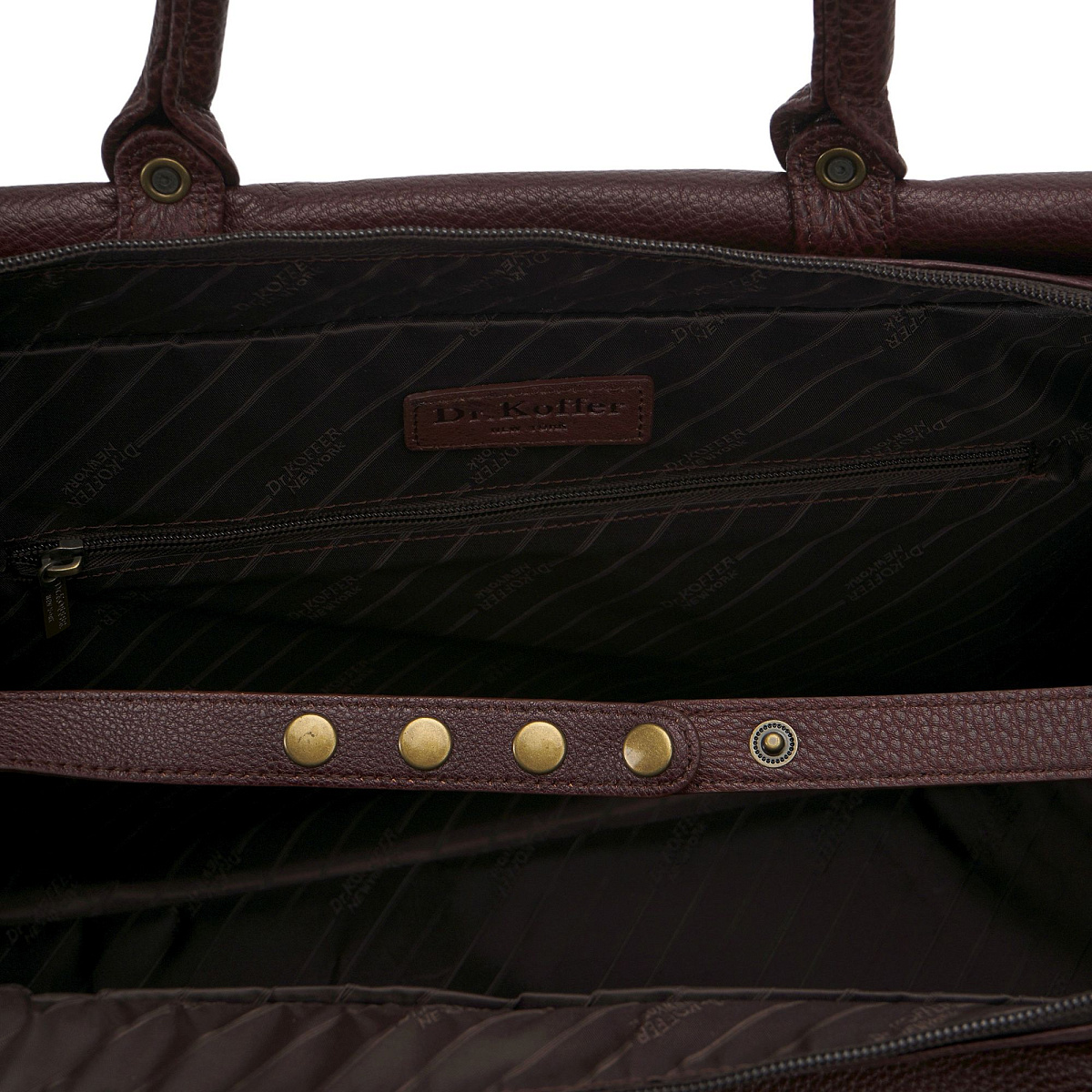 Сумка дорожная Dr.Koffer из натуральной кожи коричневая