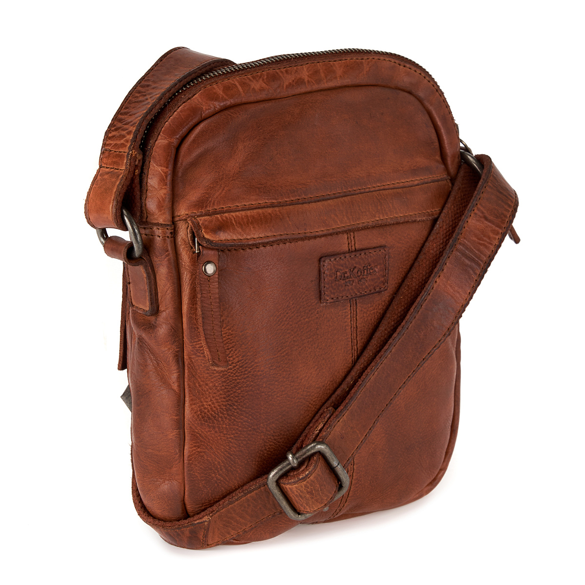 Сумка через плечо Dr.Koffer из натуральной кожи коричневая
