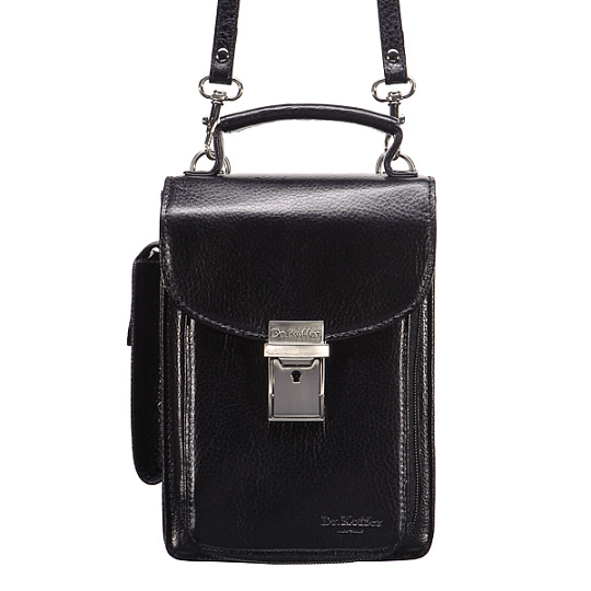 Сумка через плечо Dr.Koffer из натуральной кожи черная