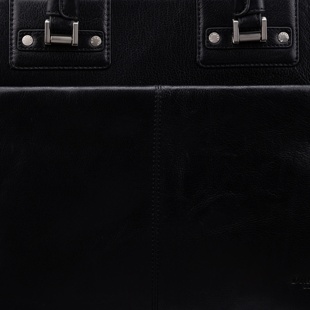 Деловая сумка Dr.Koffer из натуральной кожи черная