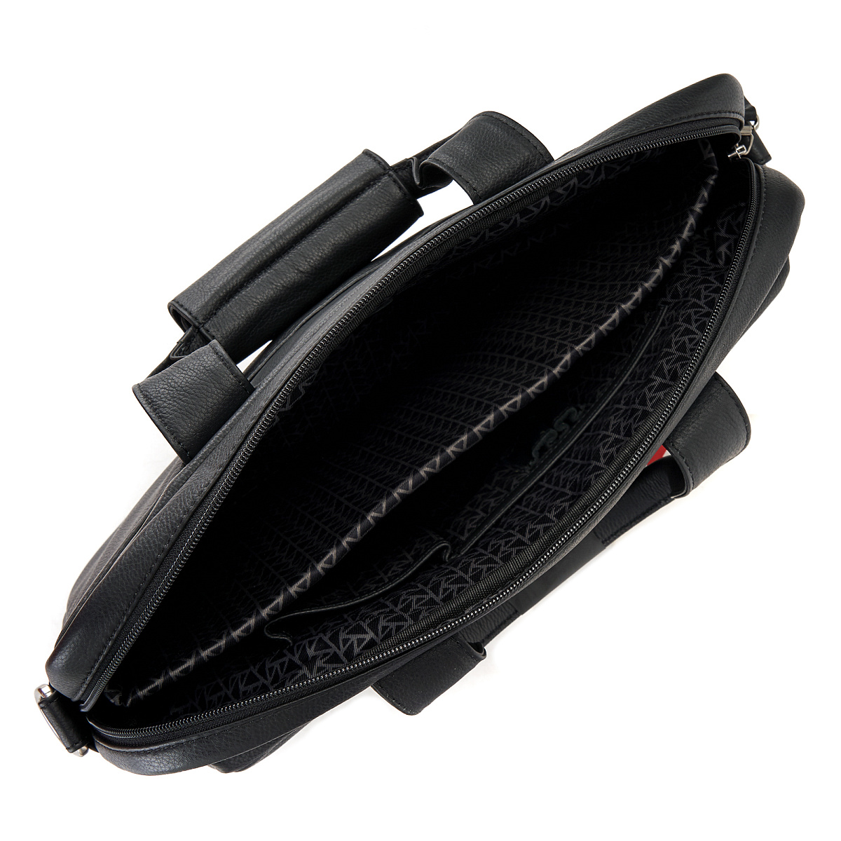 Деловая сумка Dr.Koffer из натуральной кожи черная