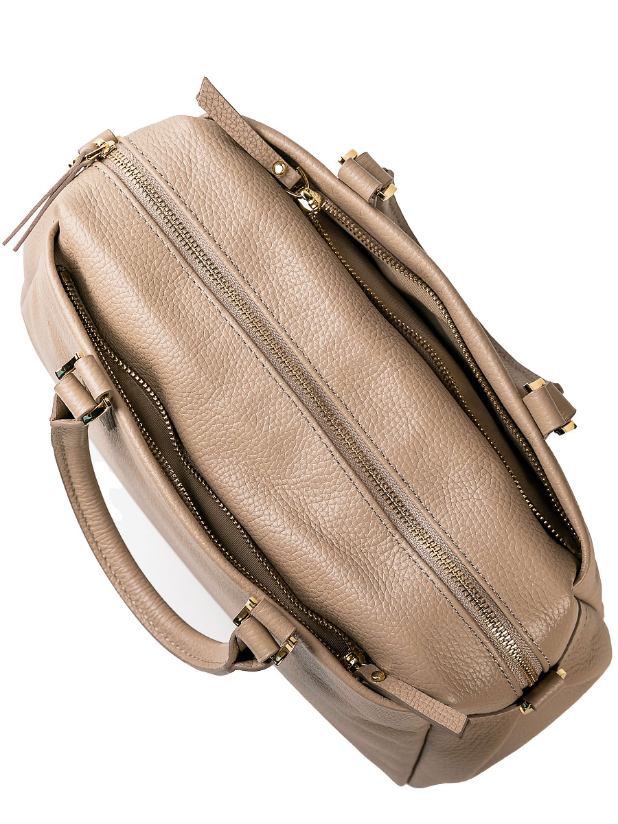 Женская сумка Dr. Koffer из натуральной кожи бежевая