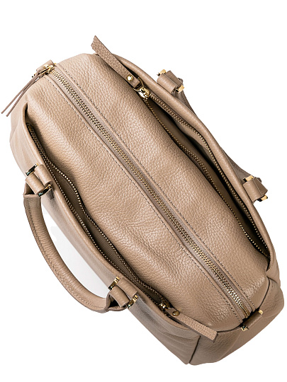 Женская сумка Dr. Koffer из натуральной кожи бежевая