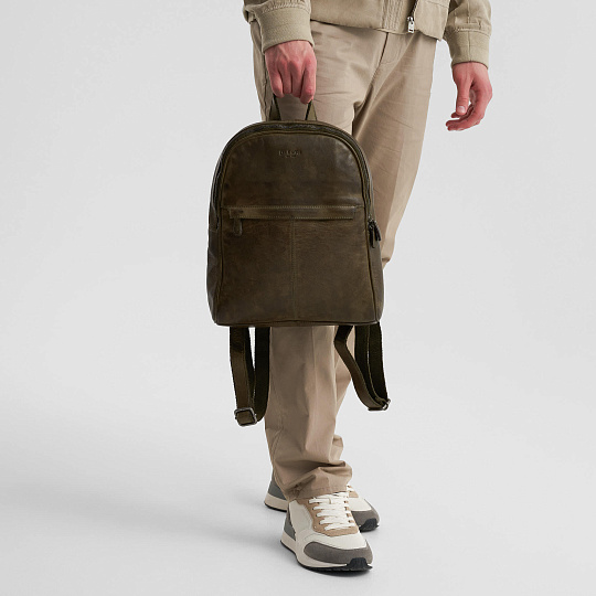 Рюкзак Dr.Koffer из натуральной кожи коричневый