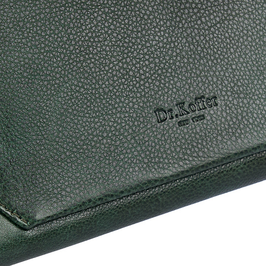Портмоне Dr.Koffer из натуральной кожи зеленое