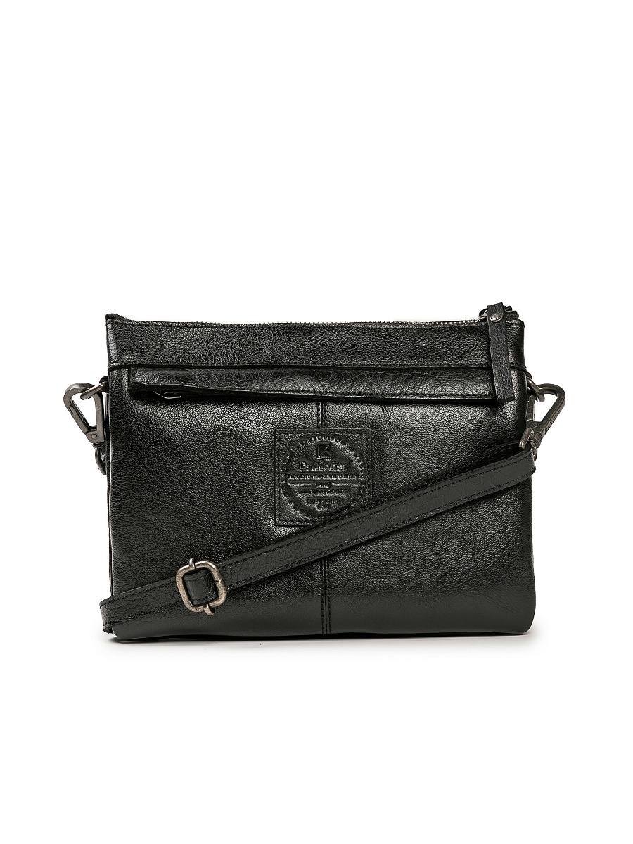 Сумка через плечо Dr.Koffer из натуральной кожи черная