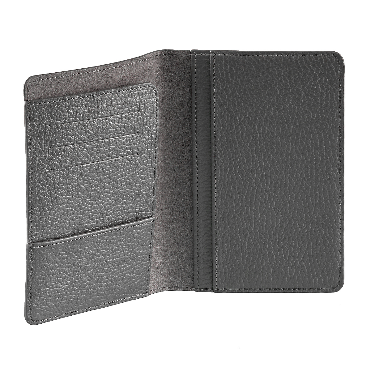 Обложка для паспорта Dr.Koffer из натуральной кожи серая