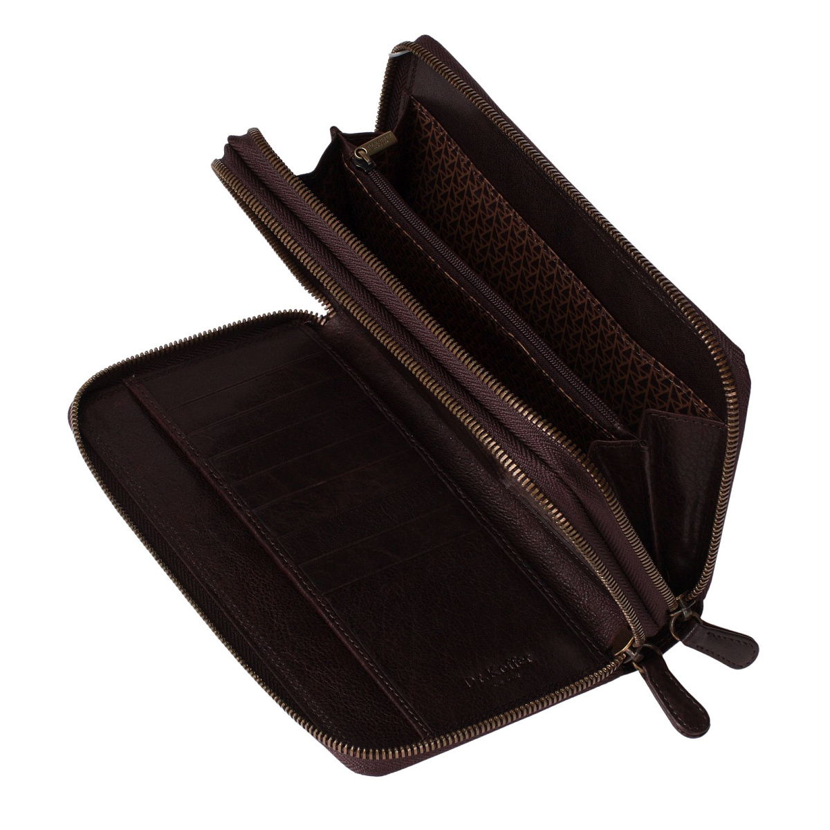 Портмоне Dr.Koffer из натуральной кожи коричневое