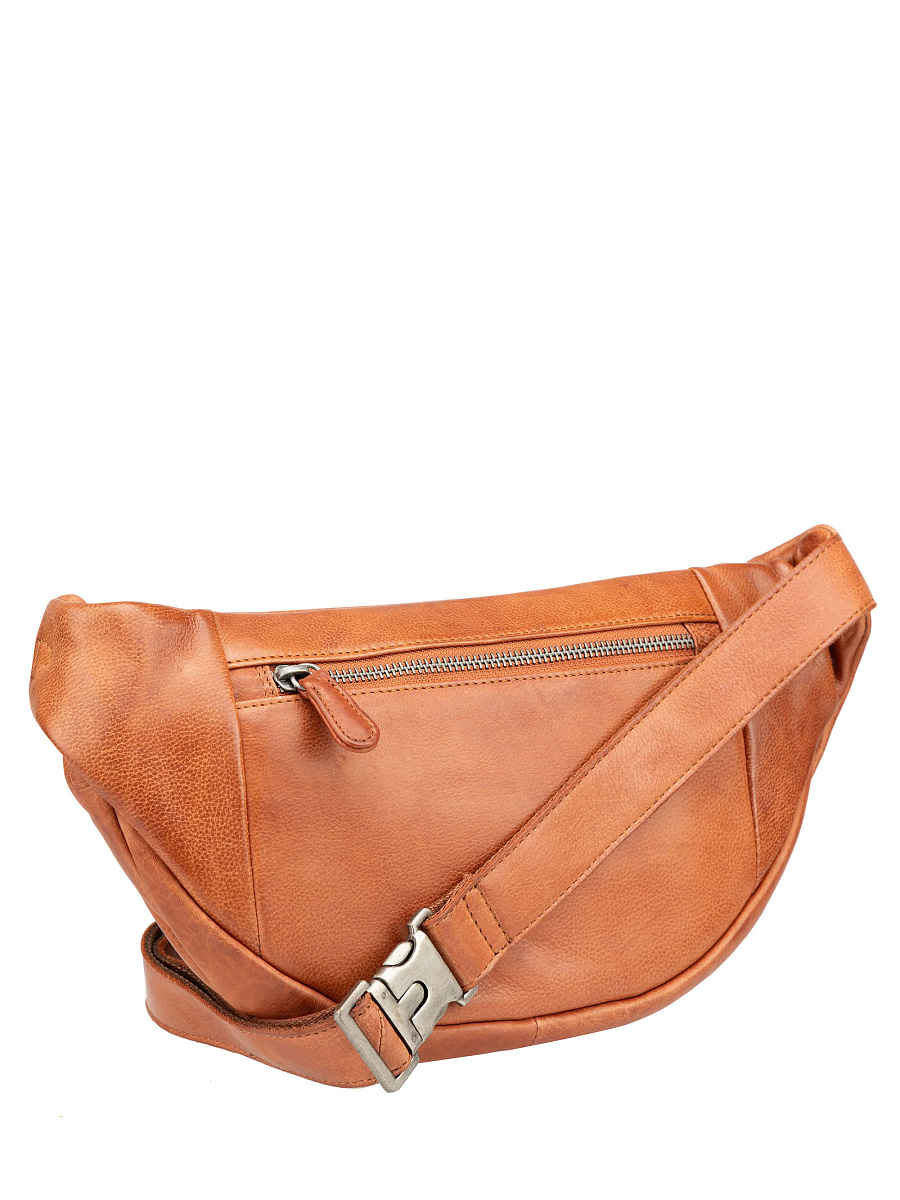 Сумка на пояс Dr. Koffer из натуральной кожи коричневая