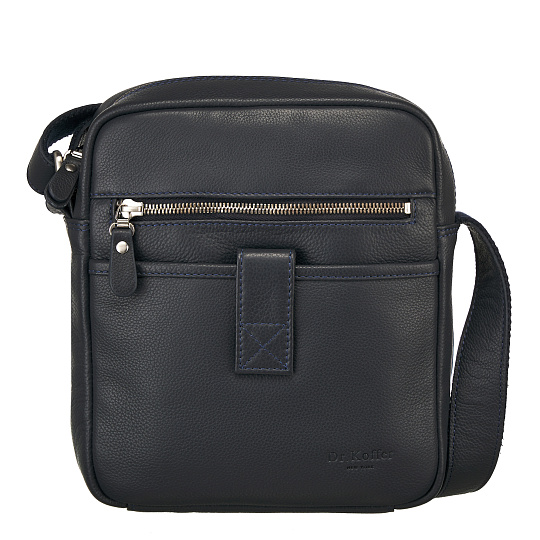 Сумка через плечо Dr.Koffer из натуральной кожи синяя